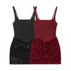 European & American Style Sequin Hip-hugging Waist-cinching Lace-up Short Skirt for Women