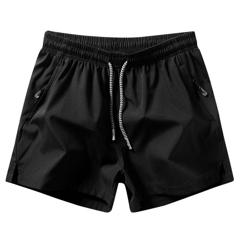 

Спортивные брюки для мужчин, быстросохнущие шорты для бега из ледяного шелка, летние эластичные фитнес-брюки для баскетбола M чёрный