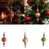 Christmas Tree Ball Ornament, Xmas Hanging Decoration, Shiny Reusable Gourd Shaped Bauble for Anniversary Celebration