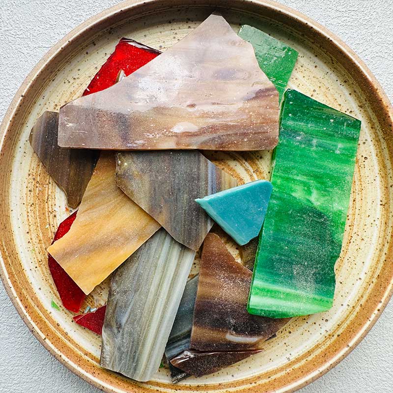 100g/Lot Mosaic Tiles Stained Glass Mosaic DIY Handmade Coaster Mosaic Puzzle Making Art Wall Decoration Supplies Color arte