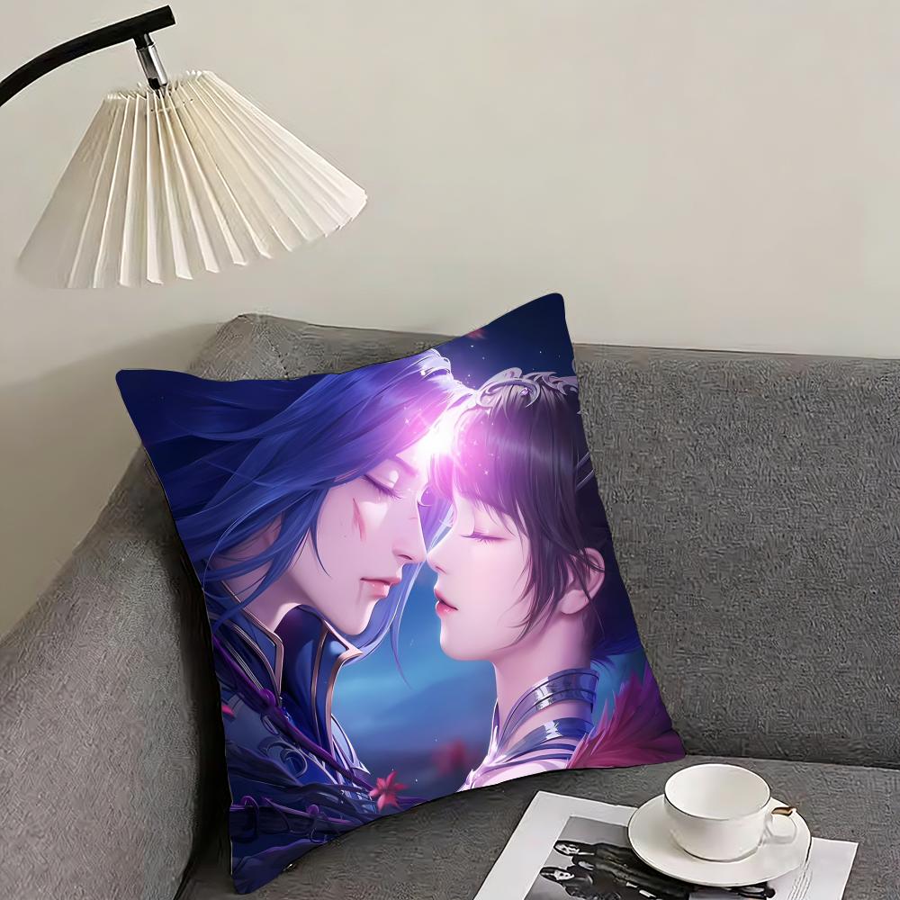Soul Land Cushion Cover Reversible Plush Pillow Cover – For car, sofa, bedroom, perfect as a gift.