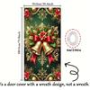 Christmas Door Cover Gold Bell Poettia 71x35 Inch Large Holiday Decoration for FrontDoor Wall Indoor Outdoor Xmas Party Winter Festival Home Decor