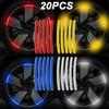 Car Wheel Reflective Strip, Rainbow Rim Decals for Cars Motorcycle Bike, Waterproof High Visibility Sticker for Tires
