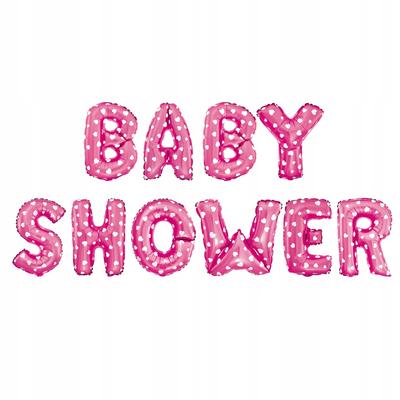Balon Foliowy Baby Shower Różowe W Serduszka