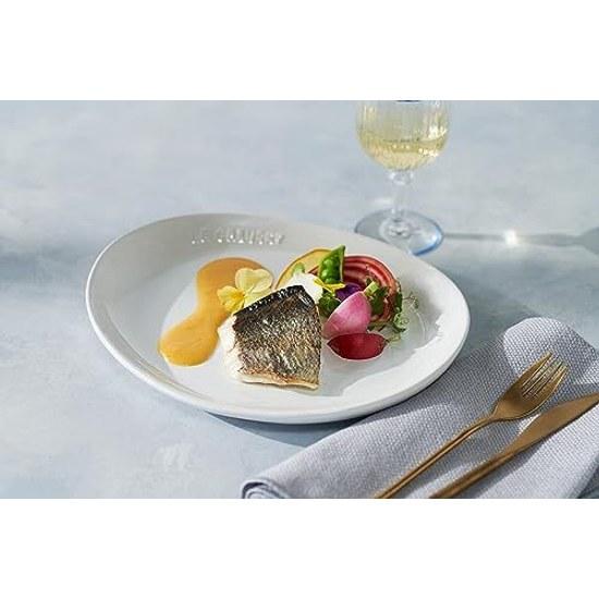 Le Creuset Plate Flora 19 Cm White Luster Heat Resistant Cold Microwave Oven Compatible Baking Dish