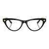 Versace Temple Letter Logo Injection Molding Cat Eye Optical Glasses Women's Black 65986743 VE 3364U GB1-Black 52/17/145-h.38