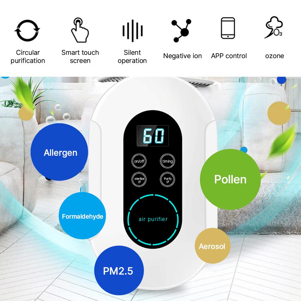 2-IN-1 Air Purifier and Ozone Sterilizer for Home with Timer Digital Touch Screen APP Control