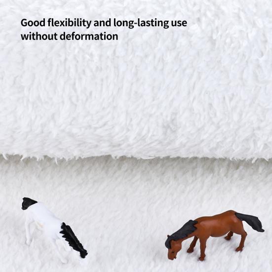 Floor Mat Solid Color Plush Dry Feet Floor Tiles Rug Tear-resistant Protective Square Washable Bedroom Puzzle Rug Living Room Mat