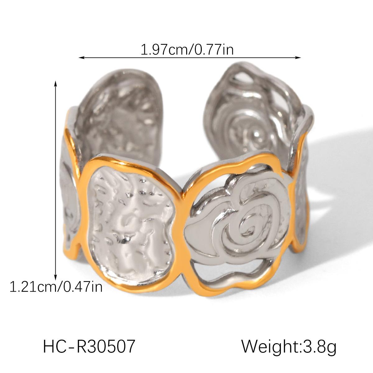 Euro-American style rose jewelry titanium steel flower bangle ring stainless steel earrings non-fading