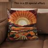 2D Bohemian Desert Sunset Throw Pillow Covers Pattern Cushion Cover Suitable For Sofa Bedroom Car Pillow Cover