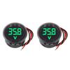 2/4pcs DC 4-100V Car Voltage Gauge LED Digital Display 12V 24V Waterproof Voltmeter Round Voltage Meter Volt Detector Tester