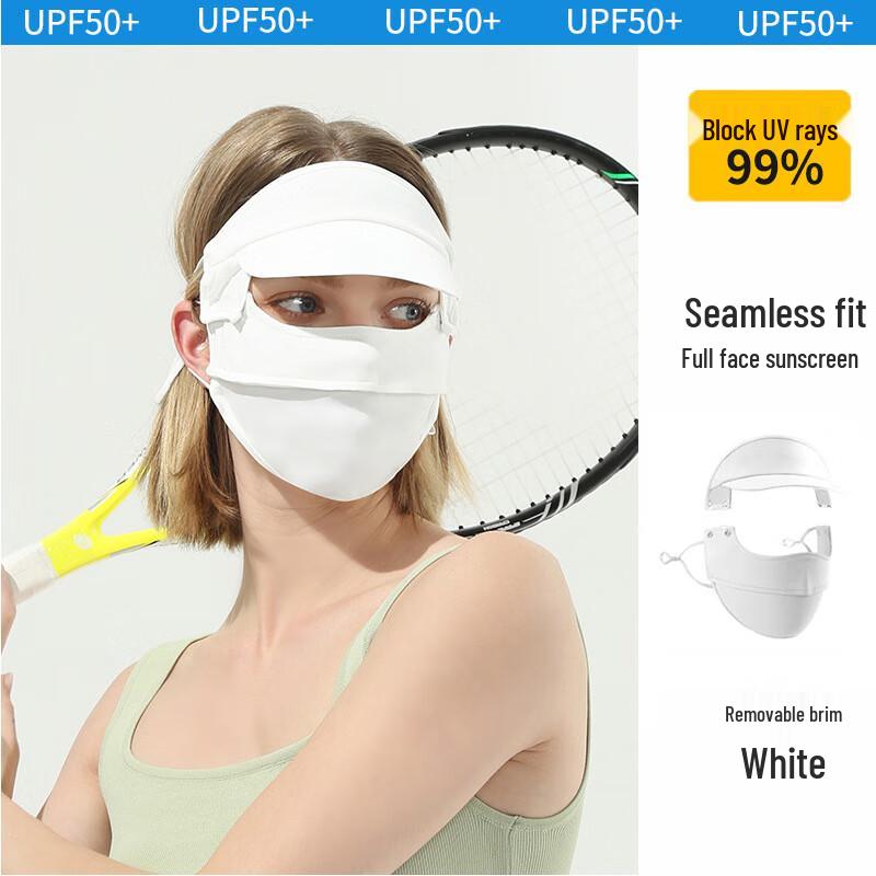 

Women s Detachable Ice Silk Sun Protection Face Mask with Brim
