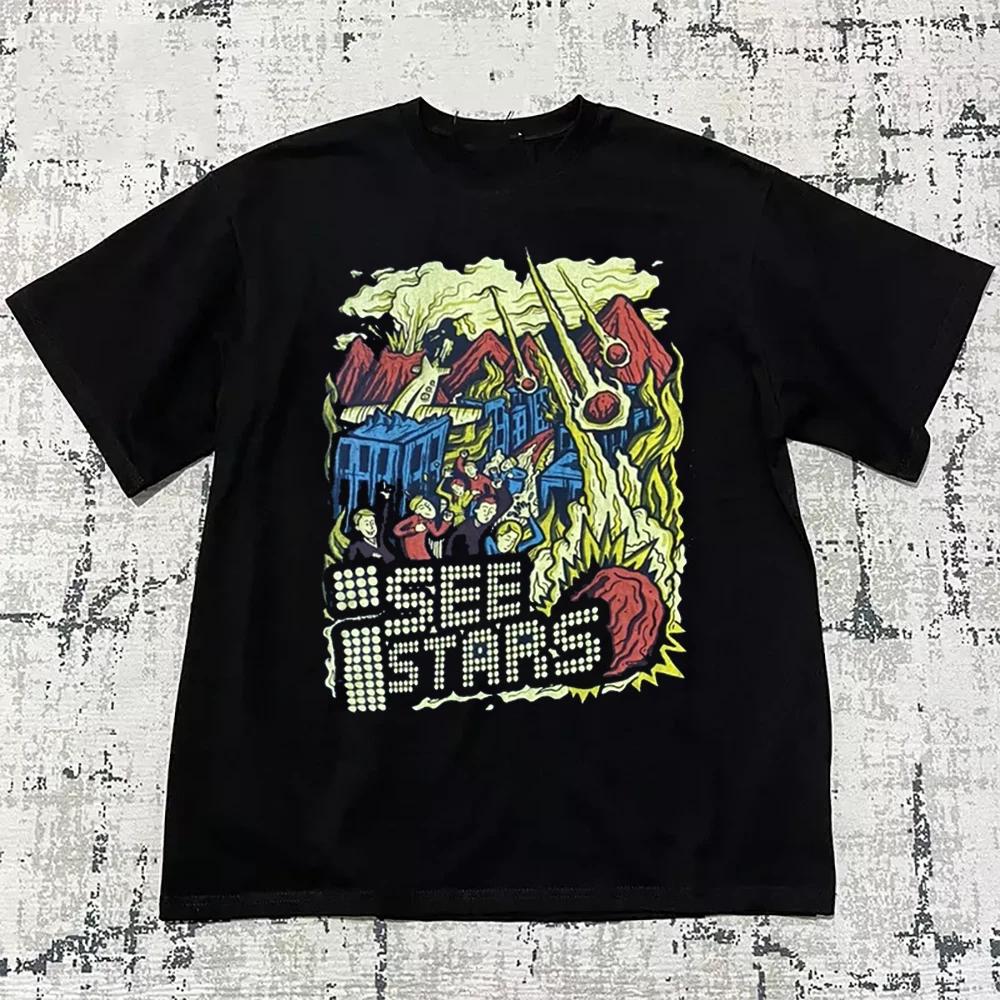 I See Stars end of the world party T-shirt Cotton Tee Shirt Size S-4XL UR975 XXXXL