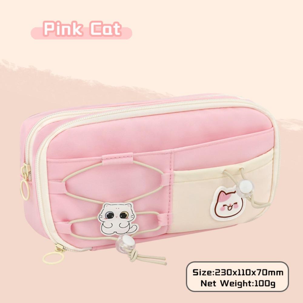 Black Cat Pencil Case Multi-layer Pen Box New Pen Bag  Back To School