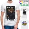 Personalised Photo T-shirt Image Picture andText Custom Print Birthday Gift Top