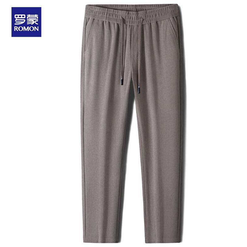ROMON Men's Corduroy Loose Straight-Leg Casual Pants
