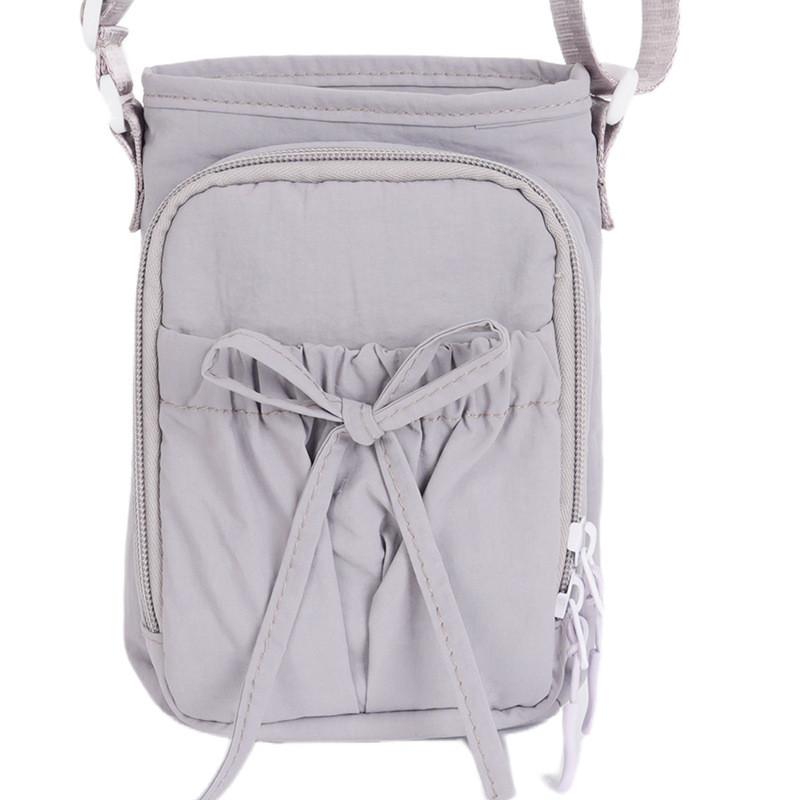 Nylon Mini Vertical Phone Bag With Bow Knot For Daily Casual Wear