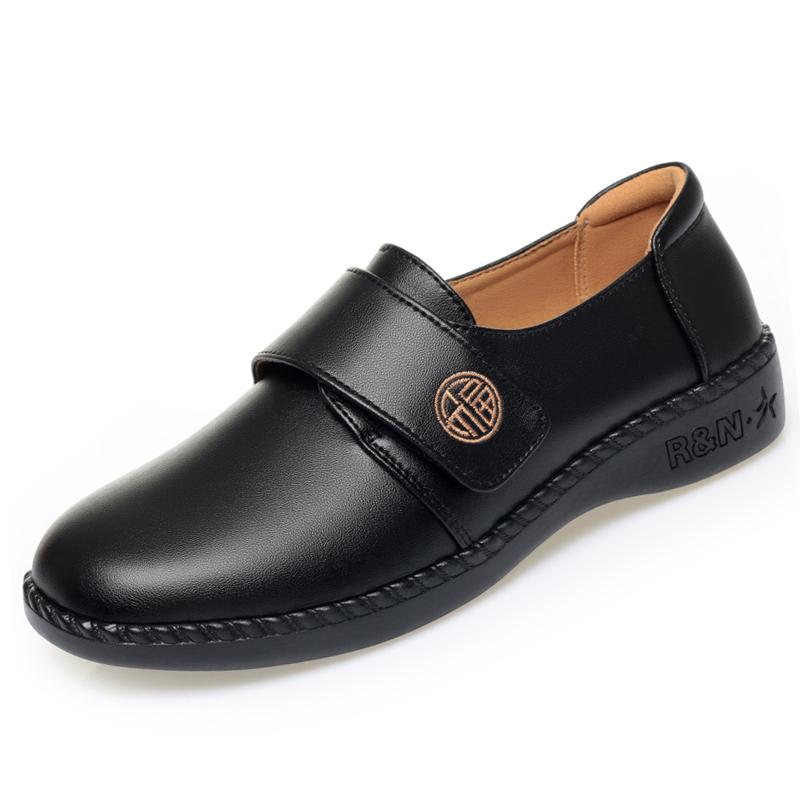 

Fashion AIYUQI 2025 new women s loafers Non-slip and comfortable flat soles Women shoes Large size shoes for middle-aged mothers female 43 чёрный