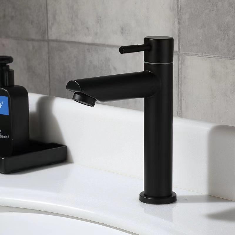 Extended Height Stainless Steel Bathroom Sink Faucet