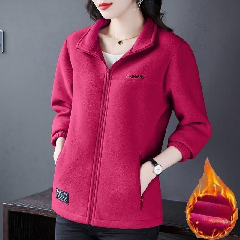 Fleece Polar Fleece Jacket Women's Casual Jacket Sweater Fleece Warm Thickened Plus Fleece Sweater