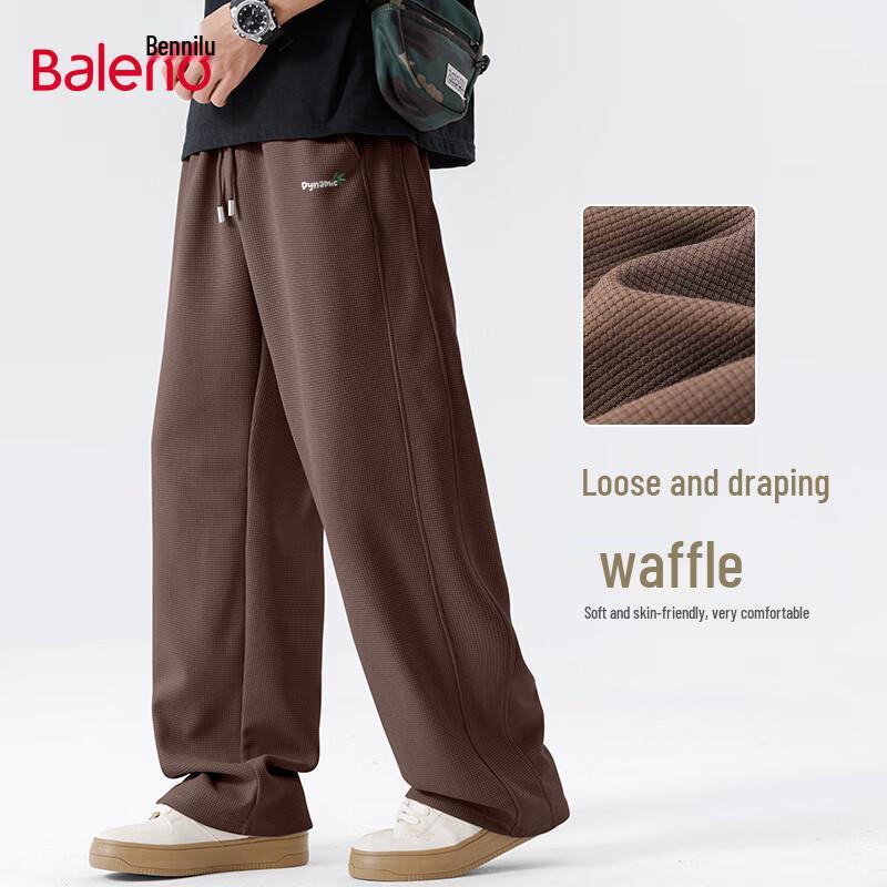 

Baleno Men s Waffle Knit Wide-Leg Casual Pants
