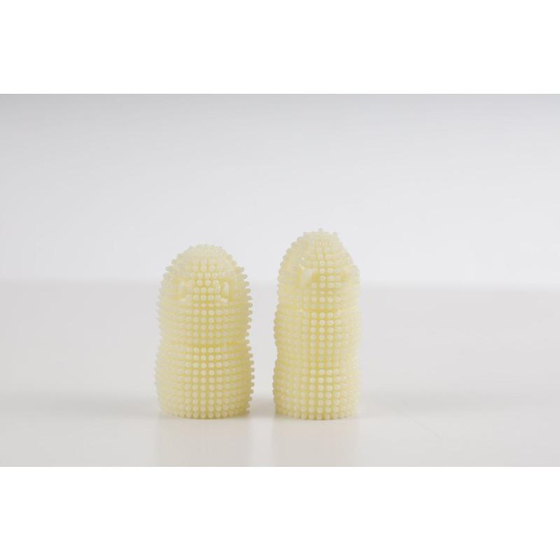 

Зубная щетка для питомцев на два пальца, Зубная щетка для собак и кошек, Напальчники для чистки зубов, Инструменты для чистки полости рта питомцев жёлтый