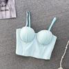 Sexy Ruched Diamond Shell Fishbone Silm Tube Top
