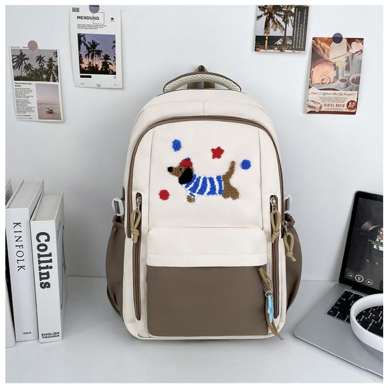School bag new high-value fresh and sweet dachshund dog backpack junior high school students lightweight large-capacity backpack