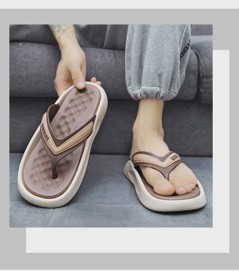 Pánské trendy žabky se silnou podrážkou: Měkké, pohodlné plážové sandály na léto