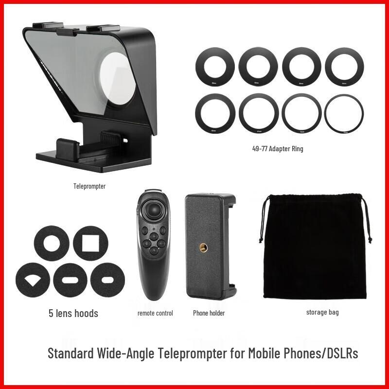JSY JS7 Universal Teleprompter for Mobile, DSLR & Live Streaming