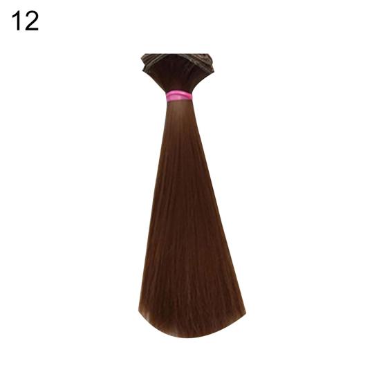 Thick Natural Straight Hair Wig Doll Toy Hairpiece Accessories Children Gift