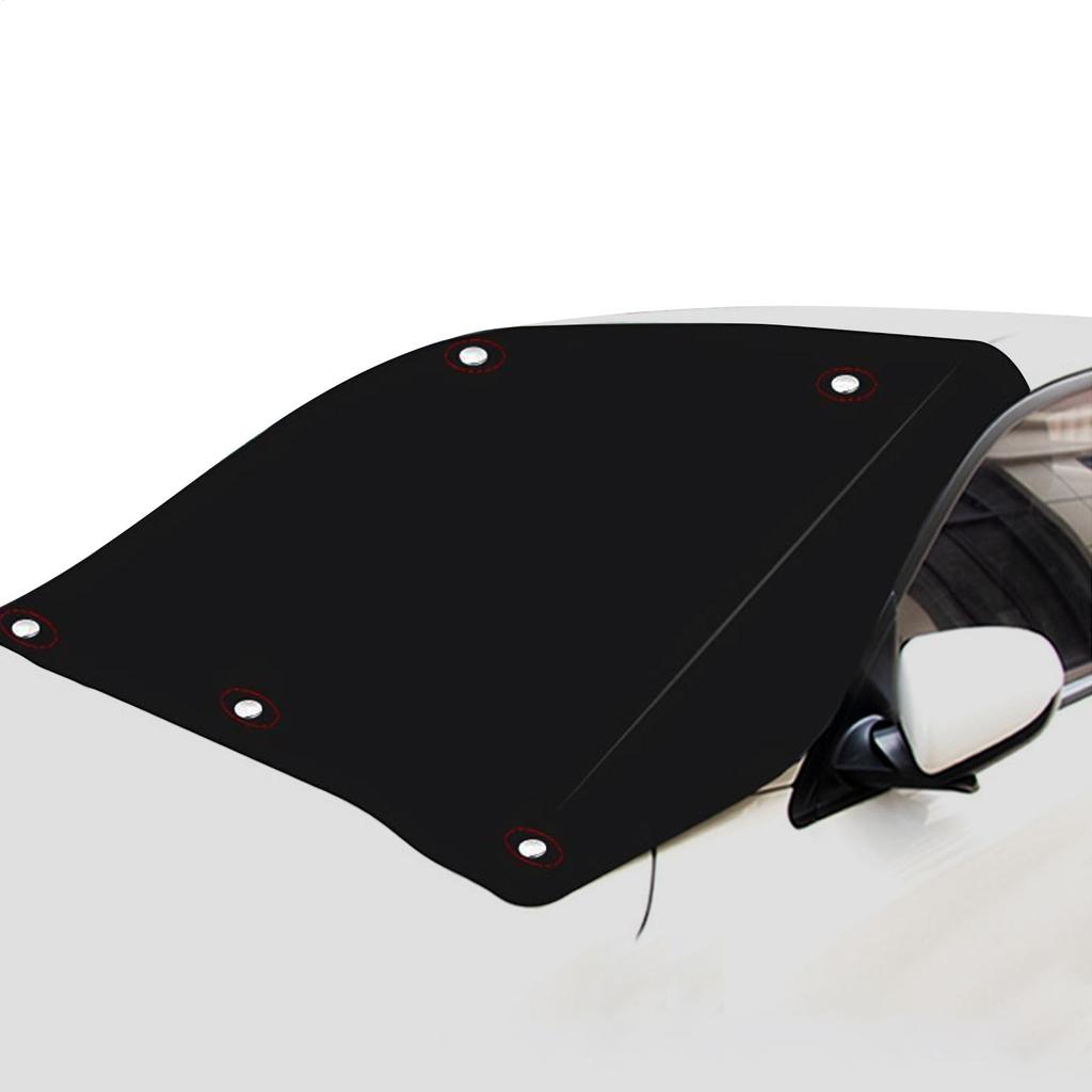 Magnetic Car Windshield Snow Cover Coated Silver Cloth Waterproof Snow Protection Foldable Shade Guard Winter Car Cover