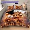 3pcs Christmas Lights Teddy Bear Bedding Set - Includes One Quilt Cover and Two Pillowcases (No Core) - Festive Gift for Bedroom Decor - Pol