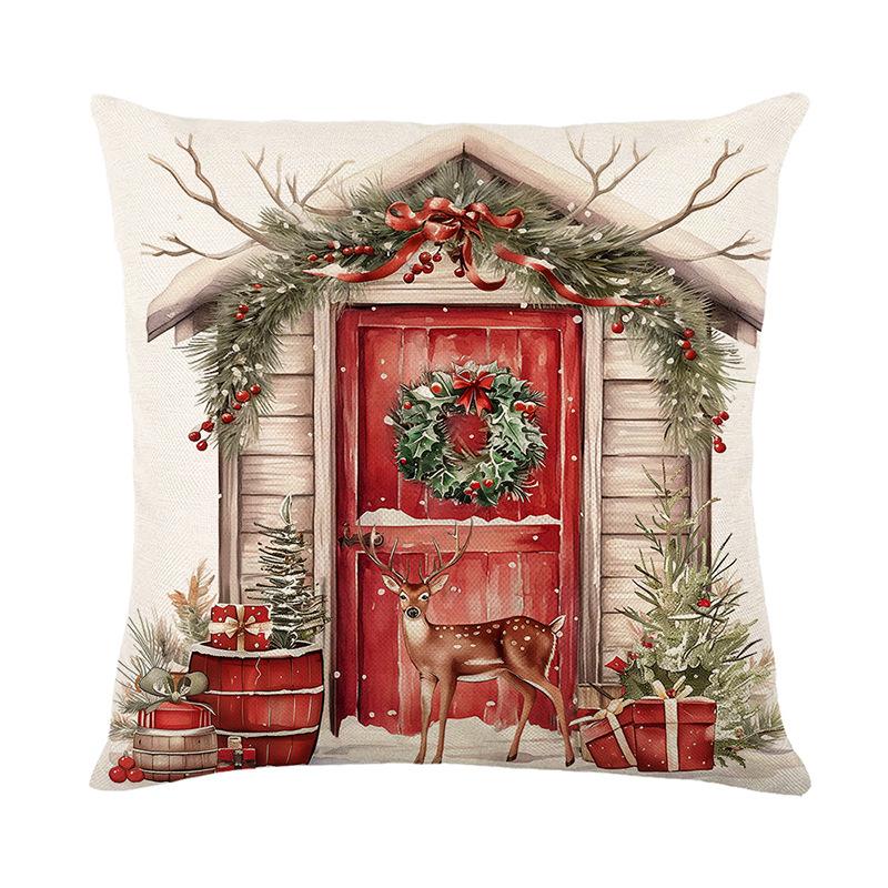 Neue Weihnachts-Kissenbezüge mit Druck Heim Sofa Dekoration Kissenbezüge Schlafzimmer Kissenbezüge