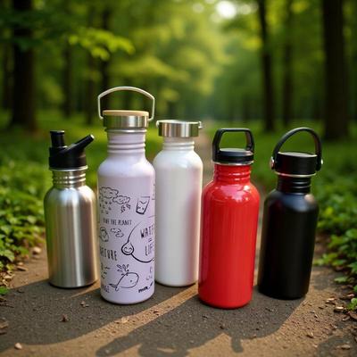 Large Capacity Stainless Steel Sports Water Bottle - Portable, Single Layer, Wide Mouth Design for Outdoor Use