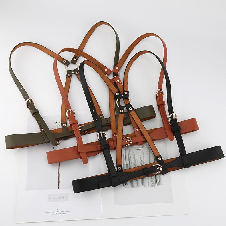 Color Solid Fashion Shoulder Strap Design Women Belt For Street Dressing Style