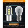 Qoope 1157 LED Bulb White 2357 2057 BAY15D 7528 LED Bulbs Replacement For Brake Tail Backup Reverse Lights, Turn Signal Bulb, RV Camper Trailer 5Th
