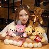 Kawaii Hug Sweater Teddy Bear Plush Dolls Lovely Bear with Clothes Holding Heart Pillow Nice Wedding Valentine 'S Gifts