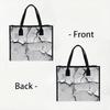 Cracked Pattern Tote Bag Fashionable Daily Use Shoulder Bag Casual Large Capacity Handbag