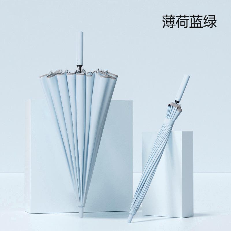 New Japanese and Korean 24-bone umbrella, enlarged and reinforced long-handled umbrella, large automatic rainstorm special wind-resistant double