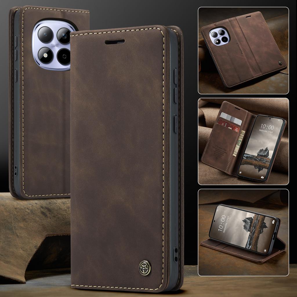 Pro Xiaomi Redmi Note 15 Pro 4G (Globální) Peněženkové pouzdro CASEME řady 013 PU kůže kryt na telefon stojánek