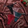 Soft Lace Flower Thongs Low Waist T-back Panties Fashion Gliter Belt Briefs  Daily Wear