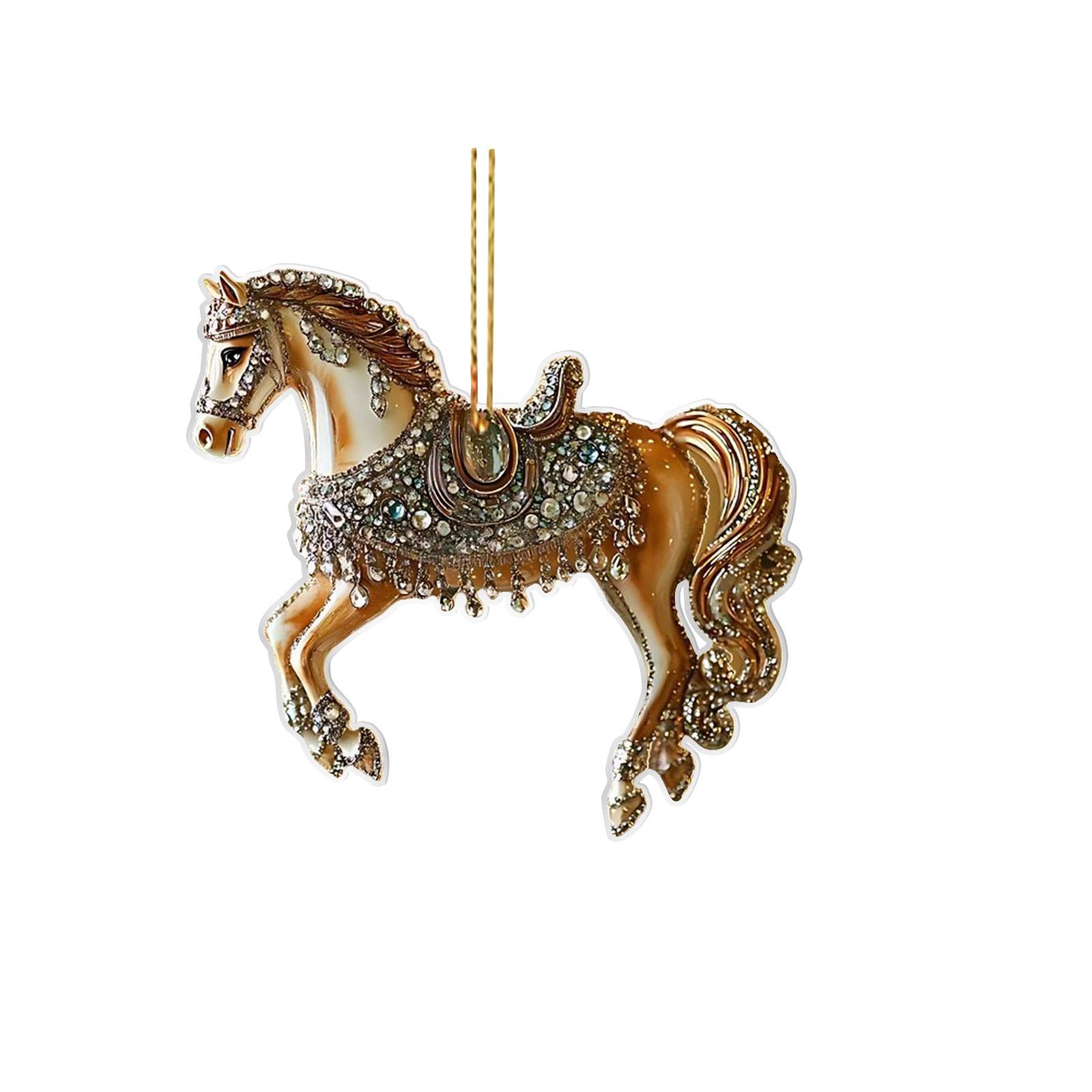

Подвеска-лошадь, Рождественское украшение-подвеска, В качестве подарочной подвески для любителей лошадей, Великолепная рождественская подвеска One Size