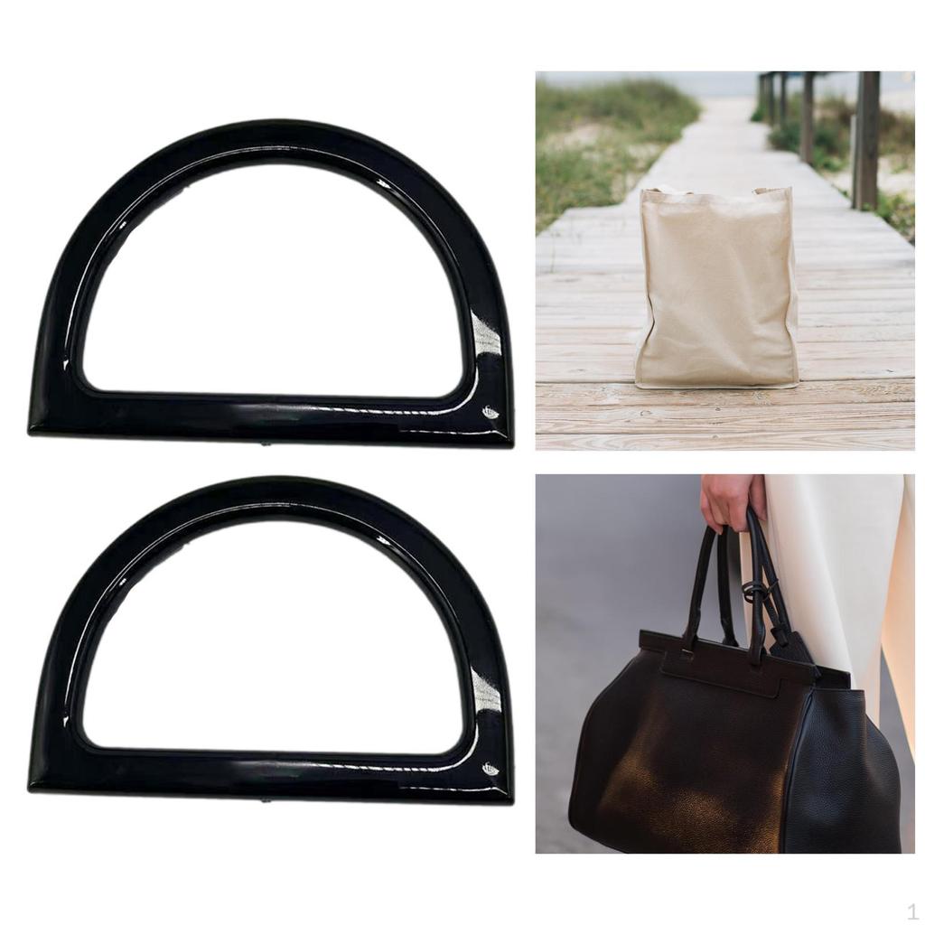 2PCS Resin Purse Handles, Replacement Handles for DIY Bag Handbags Clutch Making