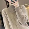 Women Sweater 100% Wool MODERN NEW SAGA Turtleneck Knit Pullover Thick Winter Jumpers Female Knit Tops