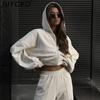 BITCED Casual American-style Autumn/winter Cardigan Set Sporty Streetwear-inspired Long-sleeved Women's Jacket and Trousers Two-piece