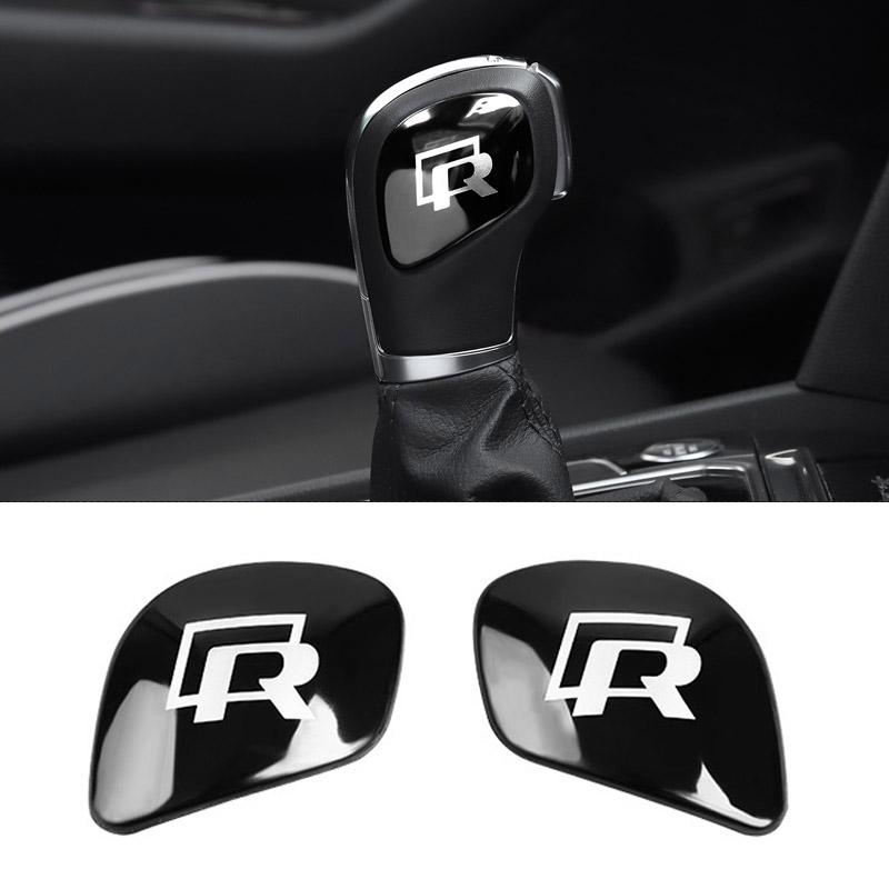 For VW Volkswagen Jetta MK5 Golf Car Styling Gear Shift Knob Gear Head Sticker Cover For Volkswagen POLO CC Golf 7 6 Bora Tiguan