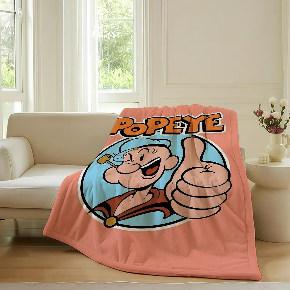 Cartoon cute P-popeyeS Blanket For Sofa Office Bed Plane Travel Sleep Read Relax Camping Soft And Warm