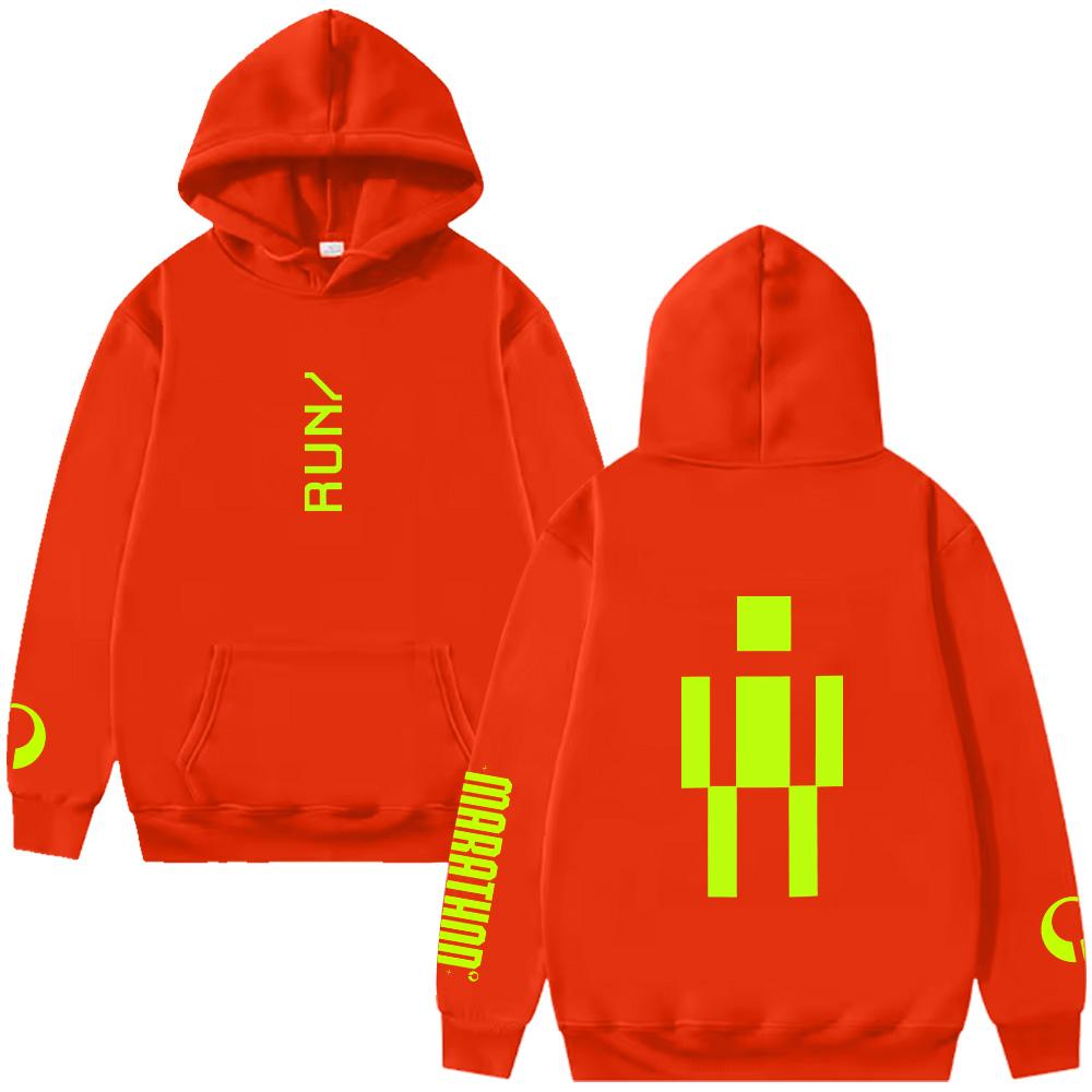 

Marathon RUNNER Hoodie Marathon Game Trendy Graphic Clothing Women Men Long Sleeve High Street Sweatshirts Casual Pullover XXXL помаранчевий