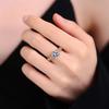Women's Adjustable 2-Carat High Carbon Diamond Wedding Ring